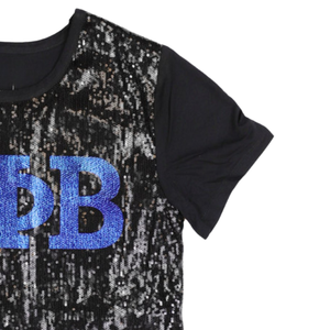 100 coton Zeta Phi Beta sororité femmes Sequin brodé lettres grecques t-shirt noir décontracté étincelle élégant grec vie vêtements - Product Image 3