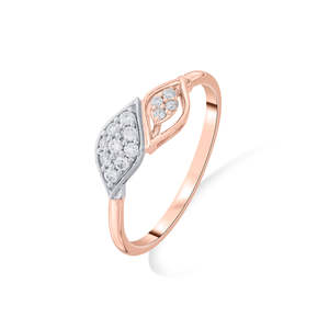 แหวนเพชรกลีบดอกกุหลาบสีโรสโกลด์ - Product Image 4