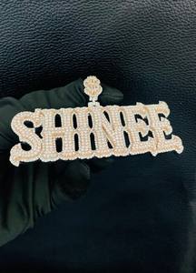 Personalizable platino plateado 925 plata esterlina Hip Hop colgante Iced Moissanite diamante fiesta moda joyería IGI certificado para - Product Image 2