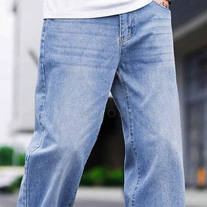 กางเกงยีนส์ขายาวสำหรับผู้ชายโอเวอร์ไซส์ลำลอง - Product Image 4
