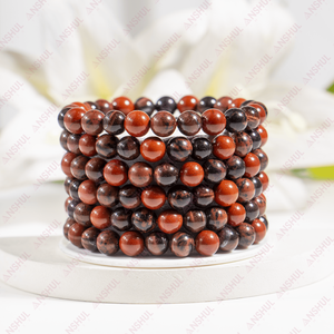 Hot Sale Premium Root Chakra 8mm Round Beaded Multicolor Crystal Bracelet Natural Healing Gemstone For Jewelry Meditation - Product Image 1