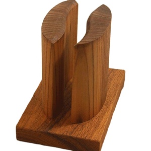 ห่วงใส่ผ้าเช็ดปากทำจากไม้อะคาเซียขัดเงาใสและมีโลหะมีสไตล์สำหรับโต๊ะอาหารหรืออุปกรณ์งานเลี้ยง - Product Image 3