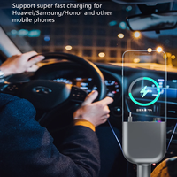 Chargeur de Voiture Double USB 3.1A Émetteur FM BT 5.3 PD 18W Type-C Lumière Ambiante Colorée Lecteur de Musique MP3 Allume-Cigare 5V/1A