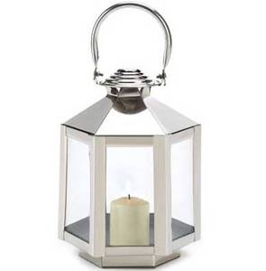 Lanterne en métal plaqué argent de dernier style haute finition éclairage domestique pour décorations de Noël intérieures et extérieures suspension de table - Product Image 2