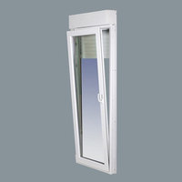 Fenêtre à charnière à double vitrage et isolation thermique abordable Fenêtre inclinable et tournante pour balcon en PVC avec volets électriques