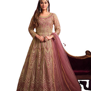 ชุดแฟนซีอนาร์คาลิแฟนซีผ้าถักตาข่ายดีไซน์แบบอินเดียสำหรับงานเทศกาลงานปาร์ตี้ - Product Image 1