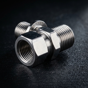 Connecteur en acier inoxydable sur mesure, micro-usinage, raccord de tuyauterie - Product Image 1