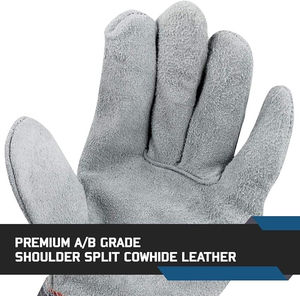 Gants de travail en cuir de vachette fendu haute Performance vente chaude sécurité industrielle Protection des mains Applications de soudage Aramide - Product Image 5