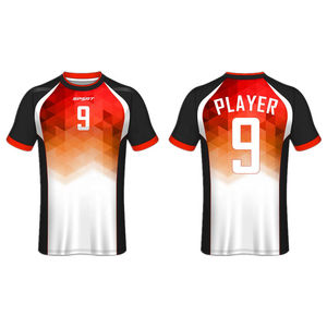 Maillot de football personnalisé KIVOTECH, noir et rose rayé, col rond, manches courtes, évacuation de l'humidité, unisexe, vêtements de sport pour adultes - Product Image 4