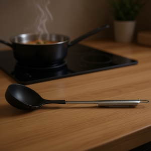 Louchette de cuisine FORMA en acier chromé poli et noir 06GD003 - Product Image 3