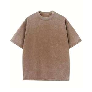 Ensemble t-shirt et short surdimensionné délavés à l'acide personnalisés unisexe deux pièces respirantes pour hommes pour l'été - Product Image 5