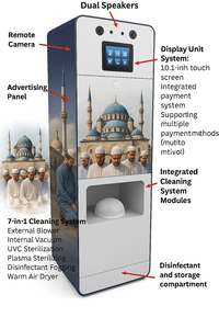 Máquina Expendedora de limpieza de casco de niebla seca pendiente de patente de Singapur nuevo equipo de limpieza automático atomizado eléctrico - Product Image 2