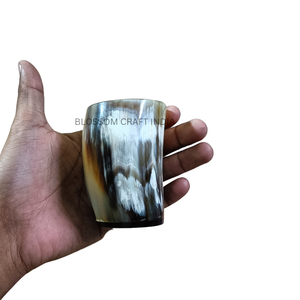 ถ้วยวัวอาเกตขัดเงาสไตล์ไวกิ้งนอร์ดิกงานฝีมือแท้จากธรรมชาติตกแต่งฮอร์นสำหรับดื่มแบบนอร์ดิก - Product Image 3