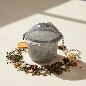 Hot Sale Premium-Mesh Large-Capacity 3008675L Stainless Steel Reusable Nordic Style <b>Tea</b> <b>Infuser</b> Easy to Use & Clean - Product Image 5