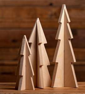 ACCUEIL ARBRE DE NOËL DÉCORATION ÉCOLOGIQUE CADEAU FAIT À LA MAIN Arbre ornemental en bois Fabriqué en cerisier un arbre pour n'importe quelle saison - Product Image 1