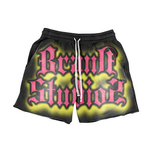 Ensemble de t-shirts et shorts vintage personnalisés, délavés à l'acide, en coton, avec impression DTG - Product Image 5