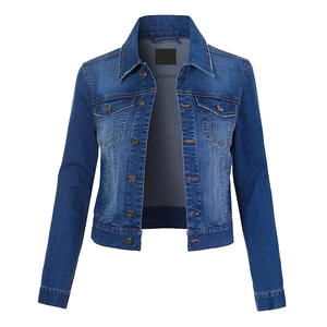 Vintage Custom Made Women's Long Sleeve Classic Denim <b>Jacket</b> Breathable Winter Blue Jean <b>Jacket</b> Shearling Cotton Blue Women's - Product Image 6