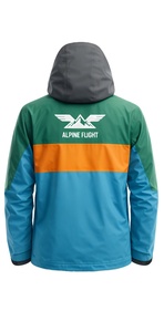 Veste Softshell Homme Hiver Entièrement Imperméable et Respirante à Capuche Col Montant avec Logo Frontal en Polyester Anti-Intempéries pour Activités Extérieures - Product Image 4