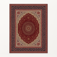 Tapis rectangulaire épais en polyester 3D de style persan moderne, fabriqué à la machine, pour la maison, le salon, le bureau, la salle à manger, les voyages