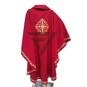 Traje de clero de Iglesia, bordado de alta calidad, diseño OEM y logo