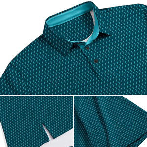 Polo de Golf à séchage rapide pour hommes à la mode motif personnalisé tissu respirant évacuant l'humidité été tenue décontracté hommes Polo t-shirts - Product Image 4