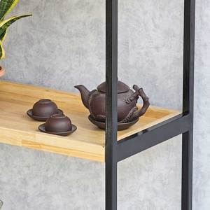 ชั้นวางของในครัวแบบตั้งพื้น 4 ชั้น ขนาด 64x35x150 ซม. ทำจากไม้ยางพาราและโครงเหล็ก รุ่น KB68045 - Product Image 4