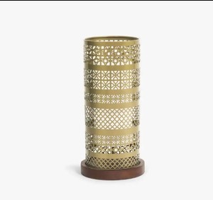 Lámpara de pie de latón de altura ajustable para dormitorio, decoración del hogar, lámpara de mesa con atenuador, pantalla de Metal redonda, diseño de calentador de velas perfumadas - Product Image 3