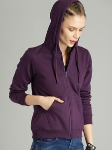 Sweat-shirt à capuche vierge de couleur unie pour femmes pour l'impression de presse à chaud Sweats à capuche respirants - Product Image 2