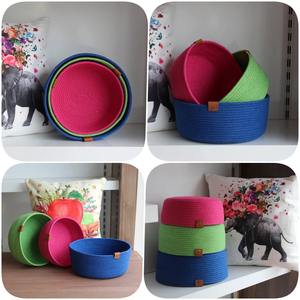 ตะกร้าปลูกต้นไม้แมคคราเม่สีส้มทำด้วยมือที่ใส่ต้นไม้อเนกประสงค์สำหรับสวนในร่มระเบียงลานบ้านและใช้ตกแต่งจากอินเดีย - Product Image 5