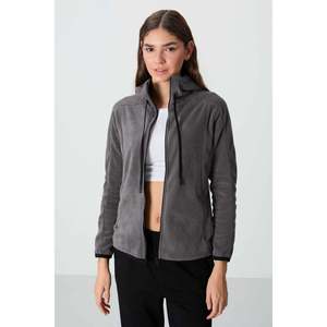 Sudadera con Capucha TommyLife para Mujer, Corte Estándar, con Cierre, Forro Polar, Color Gris Melange, Prenda Exterior de Poliéster para Uso Casual - Product Image 4