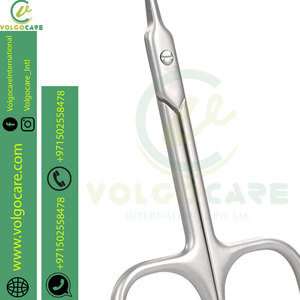 2025 Excellent Quality Curved and Rounded Nose Hair Scissors for Men, 2 <b>PC</b> <b>Set</b> Nail Cuticle Manicure Scissors Shears Kit - Product Image 5