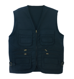 Respirant haute quantité OEM sans manches hommes gilet veste utilitaire multi-poches coton Polyester été vêtements d'extérieur Cargo gilet - Product Image 4