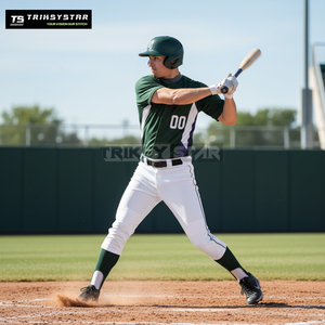 Uniforme de béisbol de manga corta con botones completos sublimados, Conjunto de camiseta y pantalones de equipo personalizado, ropa deportiva transpirable que absorbe la humedad - Product Image 5