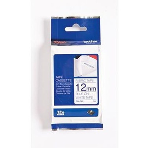 Etiquetas para Ropa, Cinta de Etiquetas Brother P-Touch TZe-FA3, 12 mm x 3 m, Blanco y Azul - Product Image 1
