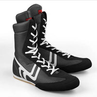 Chaussures de boxe, de lutte et d'haltérophilie pour hommes, tige en PU durable, semelle intérieure en caoutchouc, confortables, respirantes, en maille, pour l'hiver