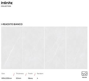 Carreaux en porcelaine gris poli 600x1200mm avec veines dorées Nouveau look Design de mode pour la maison pour la cour Carreaux en porcelaine blanche - Product Image 3