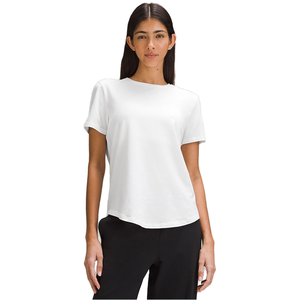 Camiseta de Verano Personalizada para Mujer, Estilo Urbano, Antiarrugas, Manga Corta, Color Personalizado, Servicio OEM, 100% Algodón, Transpirable - Product Image 1