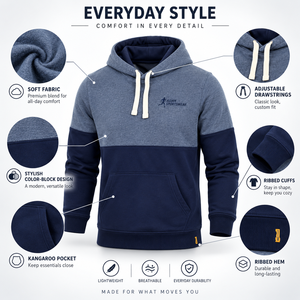 Nouveauté respirante de qualité supérieure, 100% coton, sweat-shirts décontractés pour hommes, mode personnalisée, hiver - Product Image 6