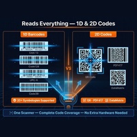 Lecteur de codes-barres portable UMG-HS10 Plus 1D 2D QR, lecteur de codes-barres filaire CMOS pour l'inventaire