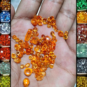 Cabochon en forme de mélange de grenat mandarin naturel de haute qualité pour la fabrication de bijoux Fanta grenat Spessartite grenat - Product Image 3