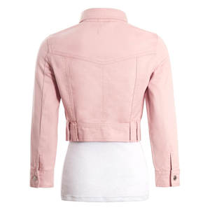 Chaqueta Vaquera de Manga Tres Cuartos Estilo Coreano con Estampado de Piel de Serpiente para Mujer, Colección Otoño, Ecológica, Corta, Ajustada, Colorida y Personalizable - Product Image 5