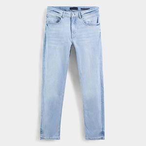 Custom Men Pants Blue Denim Pants Wholesale Breathable <b>best</b> <b>Fitting</b> Streetwear Clothing Patch Denim Low Rise Durable Jeans - Product Image 5