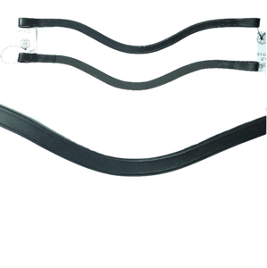 Bride en cuir anglais de haute qualité, forme plate et incurvée, sans canal, bande frontale pour cheval, pour l'équitation, produits de course hippique indiens - Product Image 1