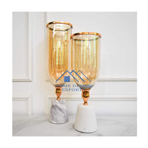 Portavelas de Vidrio de Lujo para Centros de Mesa de Boda, Decoración Moderna para el Hogar, Portavelas Votivo - Product Image 1