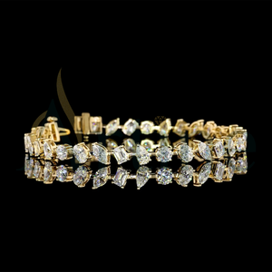 สร้อยข้อมือเพชรสำหรับ925ของผู้หญิงที่งดงามเงินสเตอร์ลิงปลูกเพื่อยกระดับสไตล์ของคุณในทั้งทางการหรือในโอกาสดีไซน์ที่สวยงาม - Product Image 1