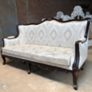 Canapé de salon moderne en teck, confortable, en cuir véritable, pour extérieur, jardin, hôtel, villa - Vente flash - Product Image 1