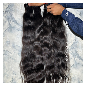 Vague naturelle crue cuticules alignées sans enchevêtrement cheveux humains indiens donneur unique pas cher Remy Grade Extensions de cheveux de qualité supérieure - Product Image 2