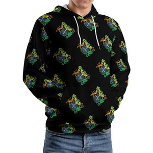 Pull à capuche décontracté 100% coton style hiver pour hommes 450gsm sweats graphiques lourds haute qualité impression bouffée ODM Y2K - Product Image 1