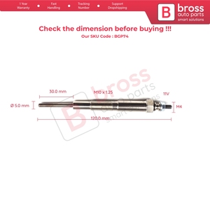 BGP74 1 Piece <b>Heater</b> Glow <b>Plug</b> 11 Volt RF2A1860 0100226526 for 2.0D - Product Image 5