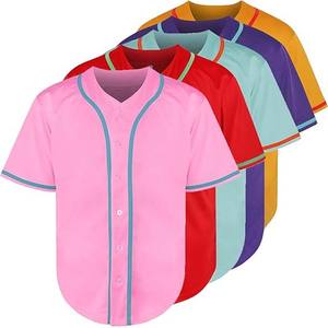 Maillot de baseball par sublimation pour homme, chemise de softball imprimée à boutons, maillot d'entraînement de baseball pour homme - Product Image 4